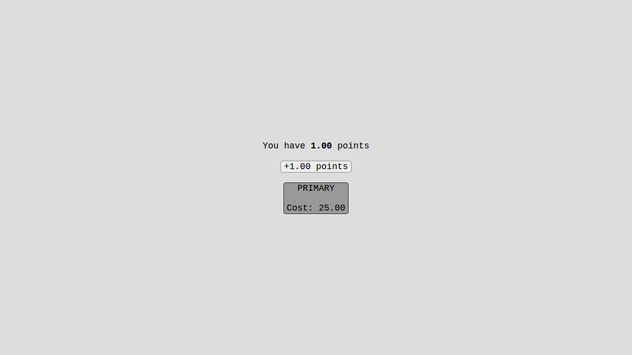 Formula Clicker running on PLAY (desktop)
