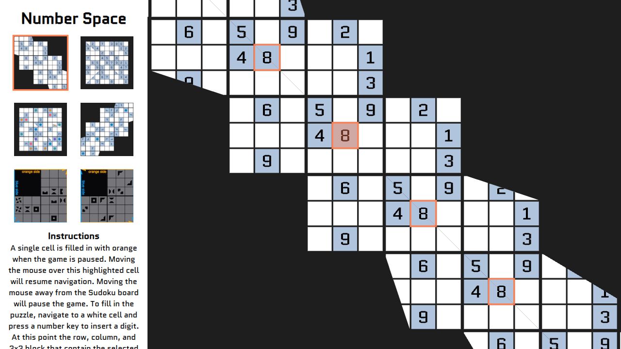 Number Space running on PLAY (desktop)