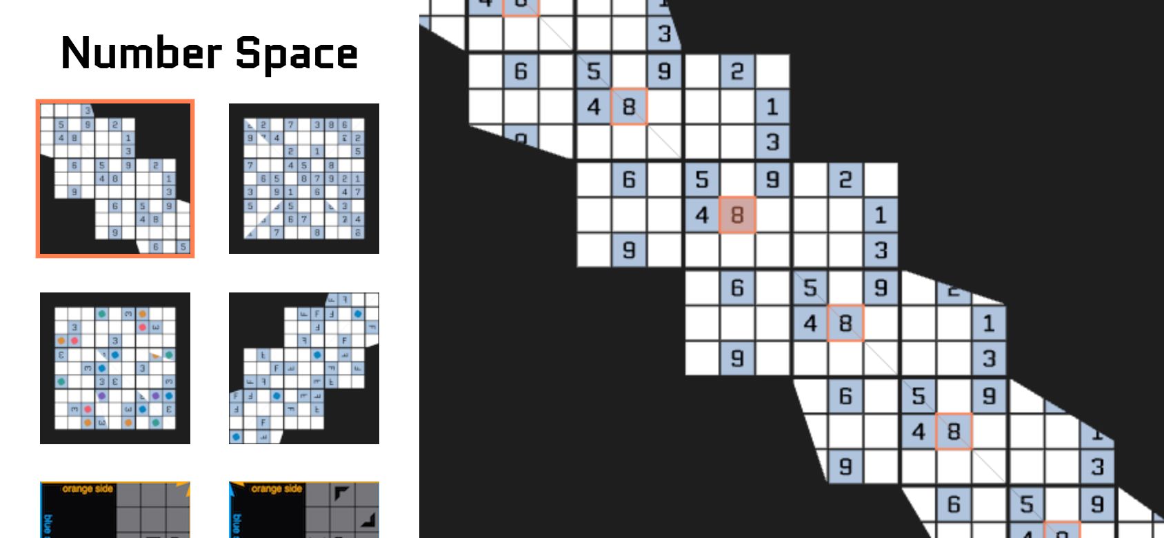 Number Space running on PLAY (phone)