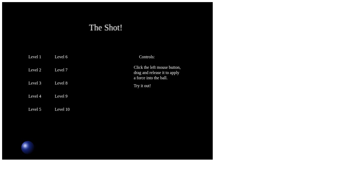 The Shot! running on PLAY (desktop)