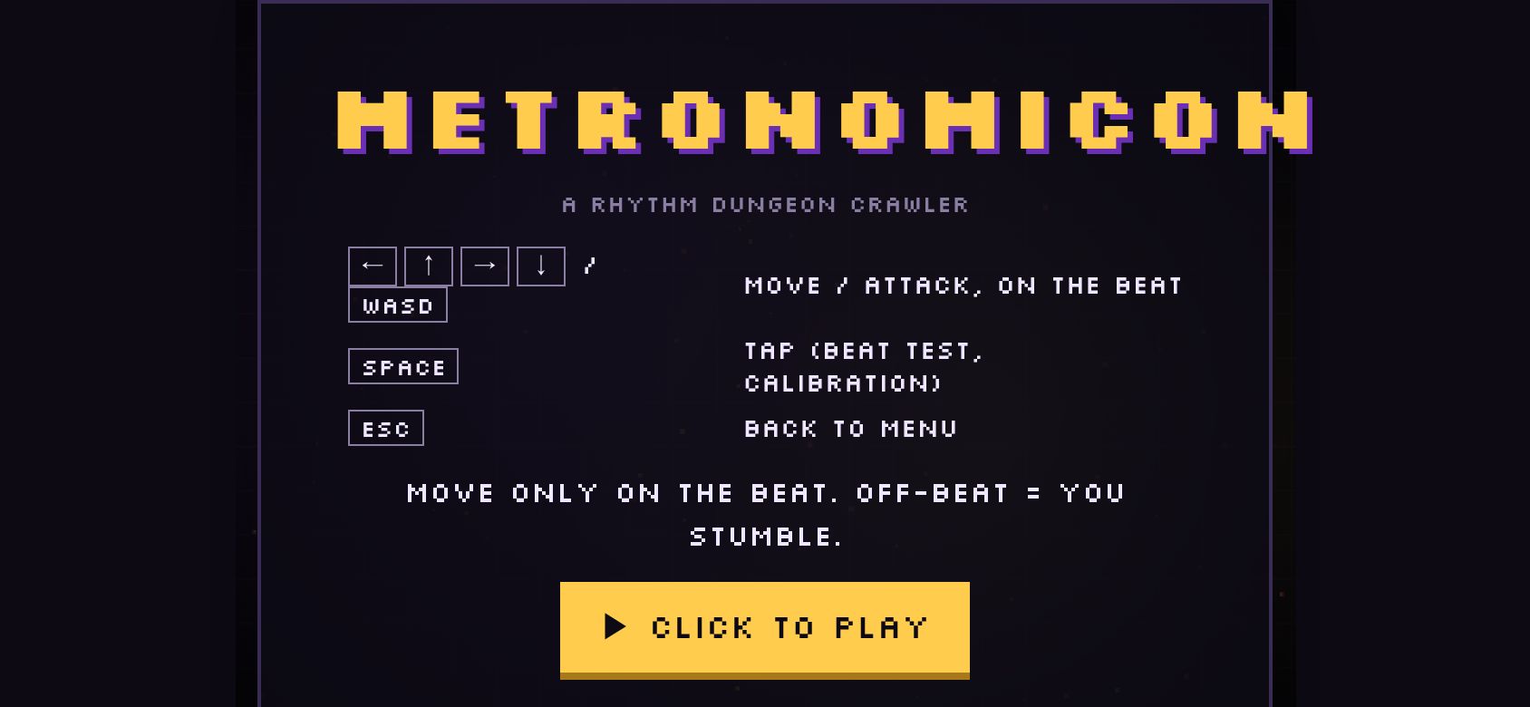 Metronomicon running on PLAY (phone)