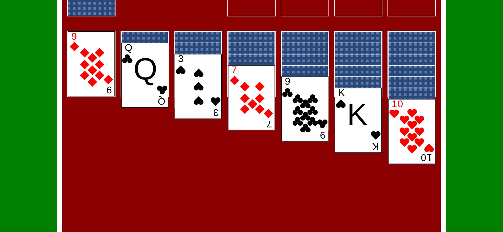 Klondike Solitaire running on PLAY (phone)