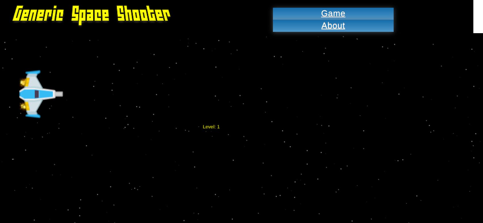 Generic Space Shooter running on PLAY (phone)