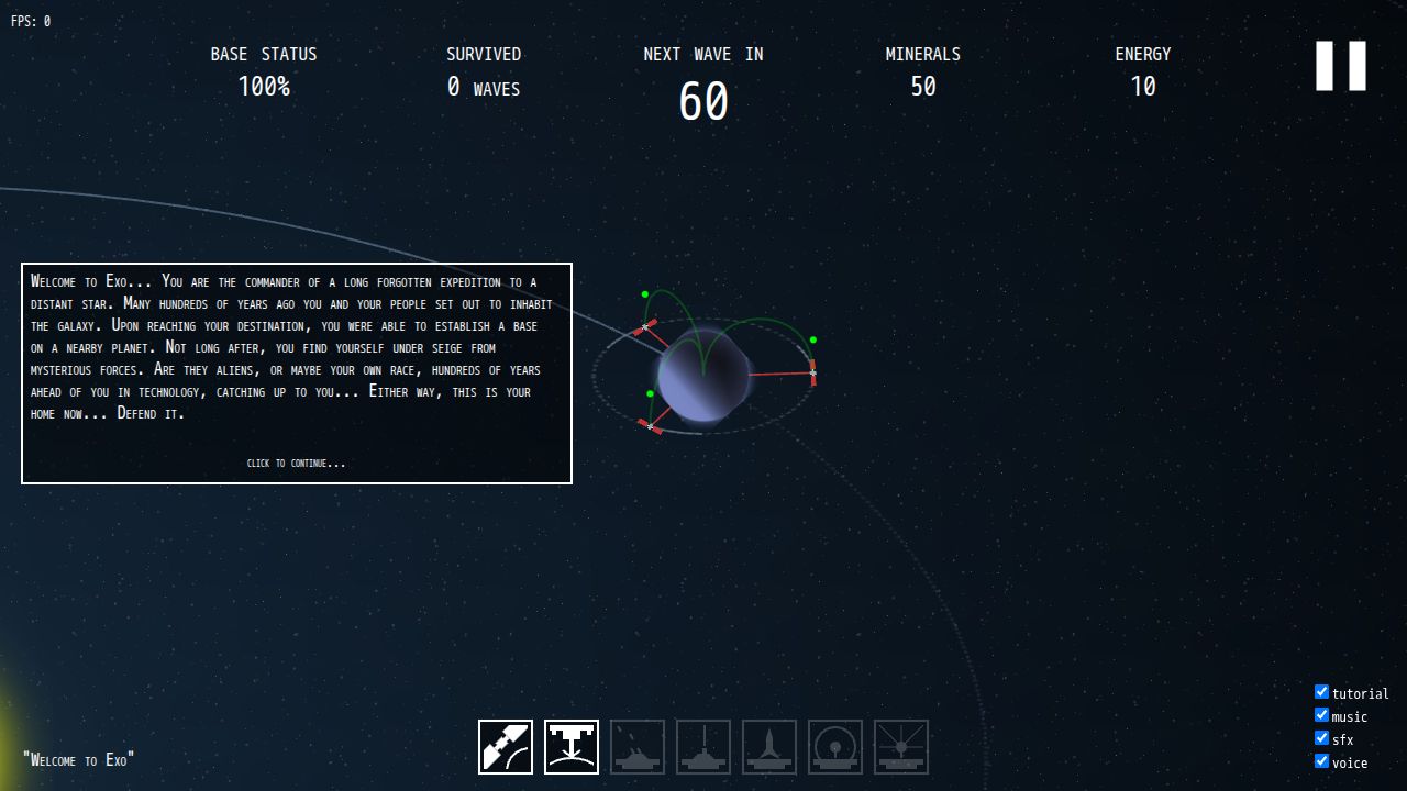 Exo running on PLAY (desktop)