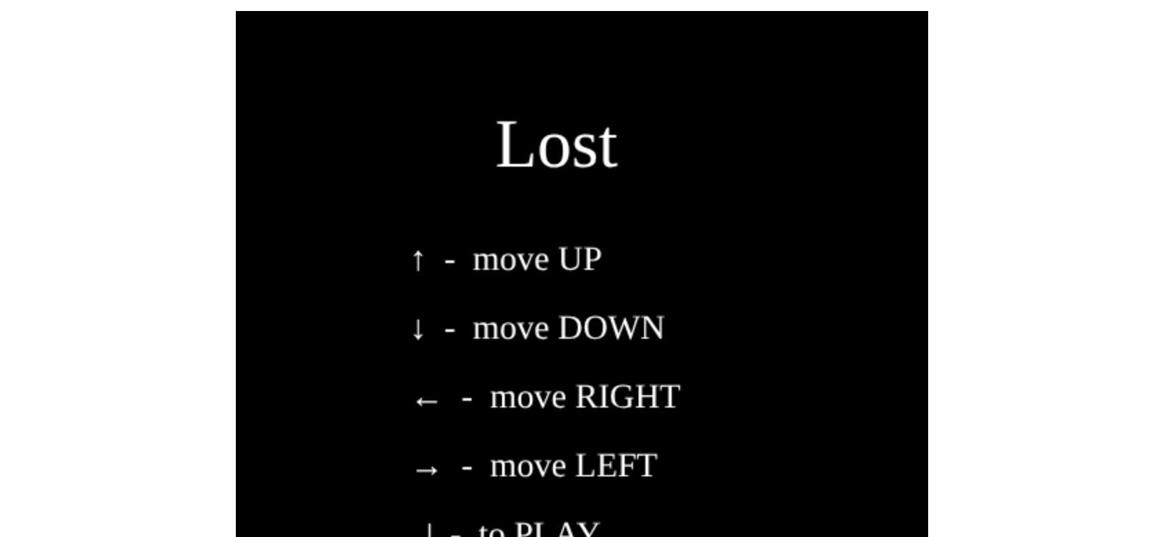 Lost in Obstacles running on PLAY (phone)