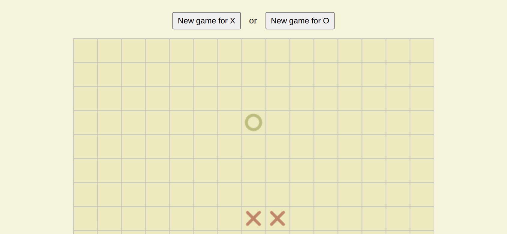 Gomoku running on PLAY (phone)