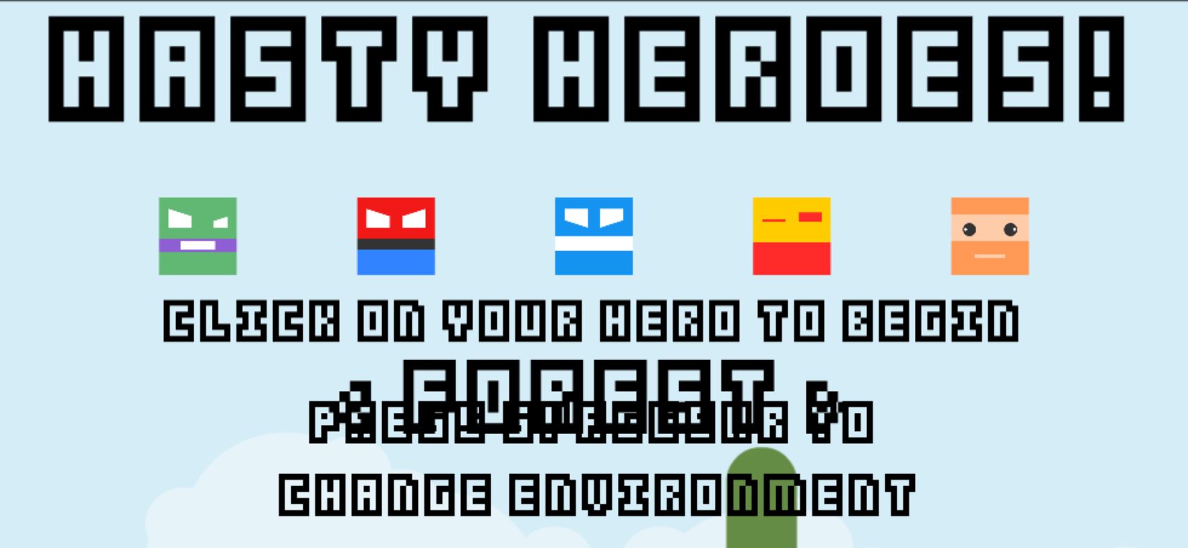 Hasty Heroes running on PLAY (phone)