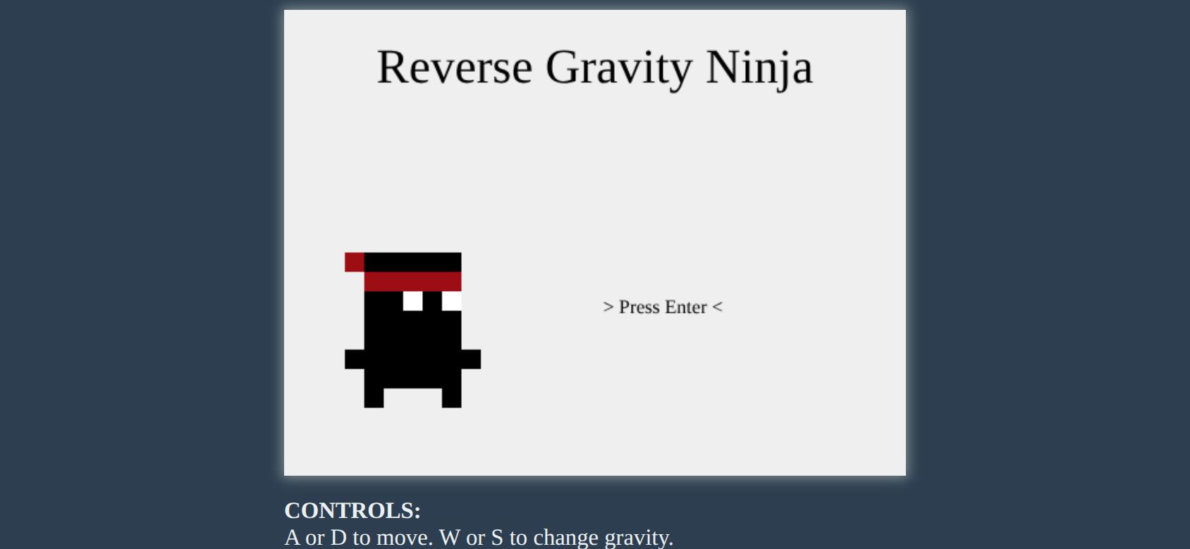 Reverse Gravity Ninja running on PLAY (phone)