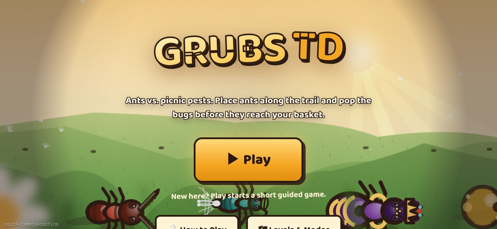 Grubs TD running on PLAY (phone)