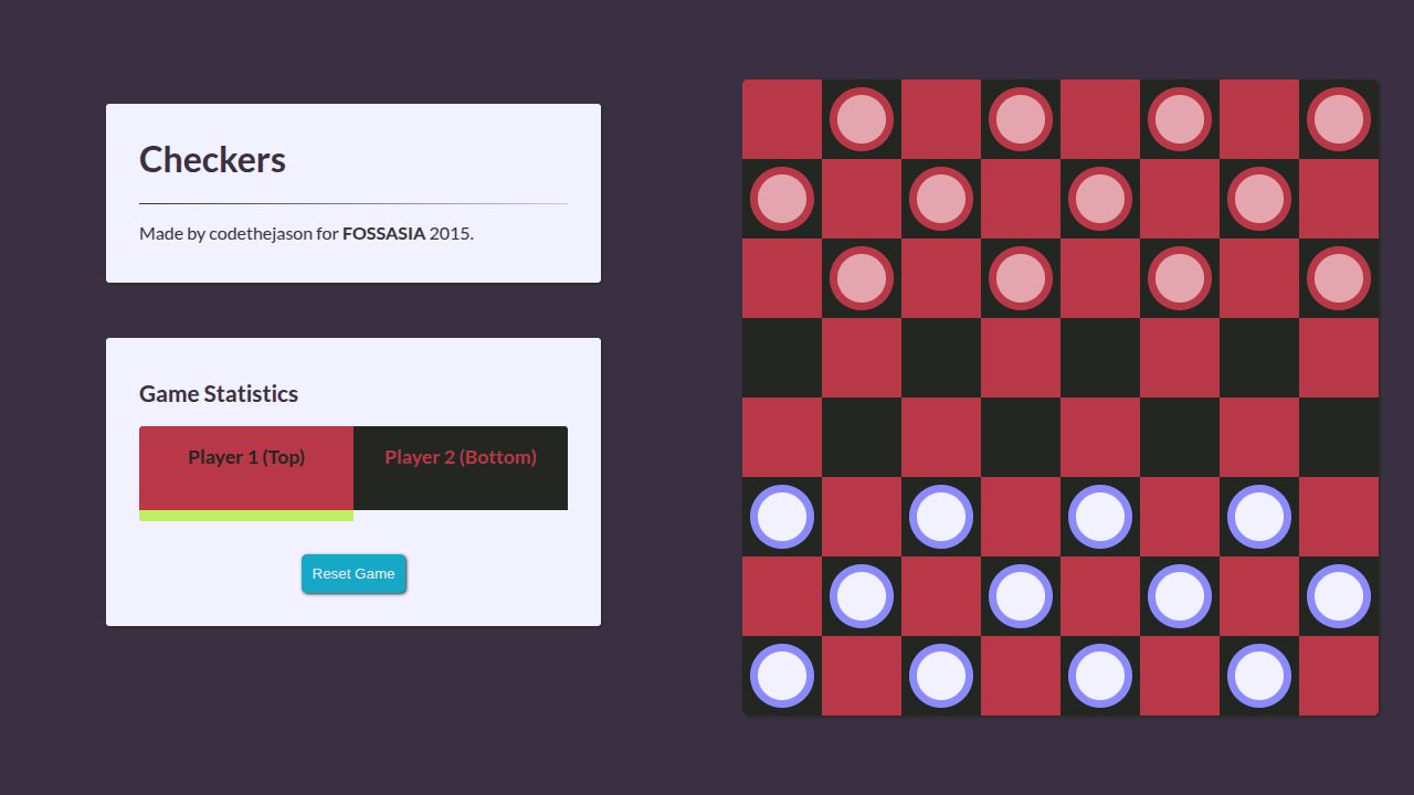Checkers running on PLAY (desktop)