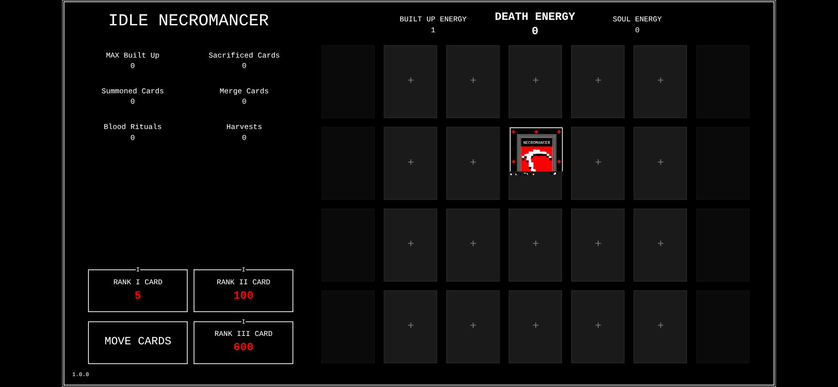 Idle Necromancer running on PLAY (phone)