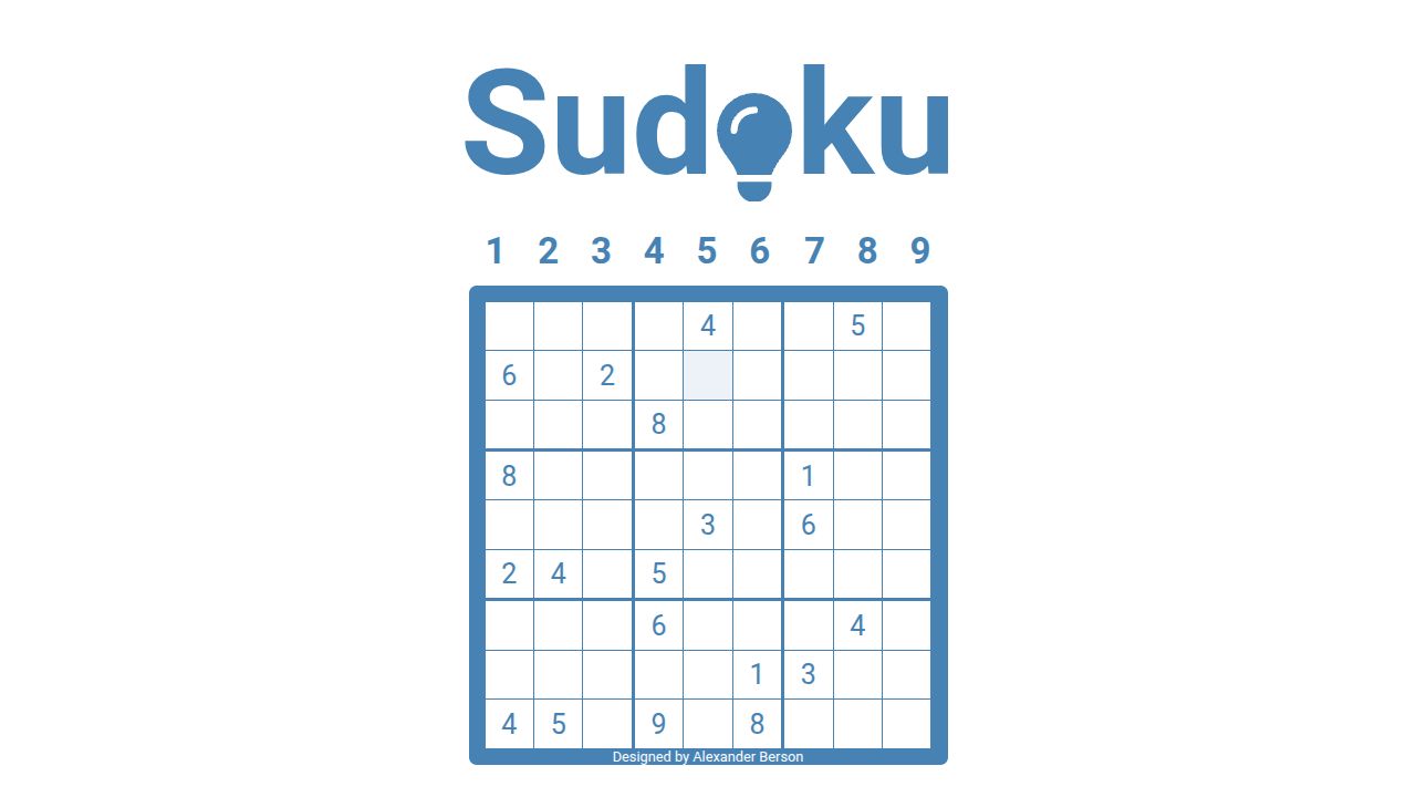 Sudoku running on PLAY (desktop)