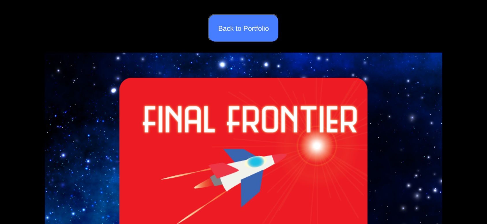 Final Frontier running on PLAY (phone)