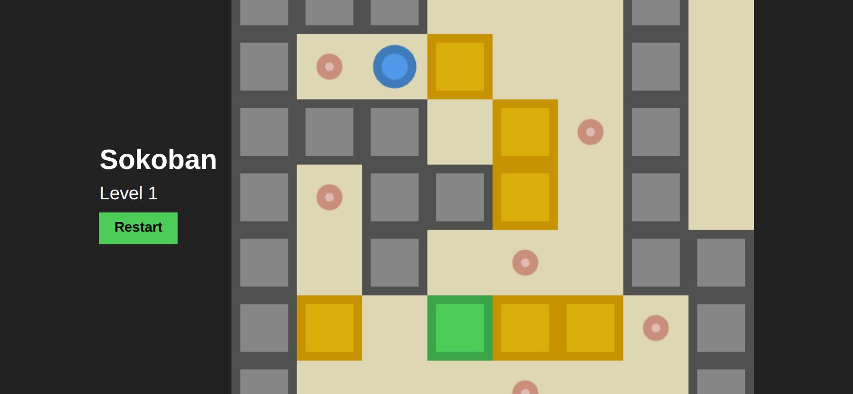 Sokoban.js running on PLAY (phone)