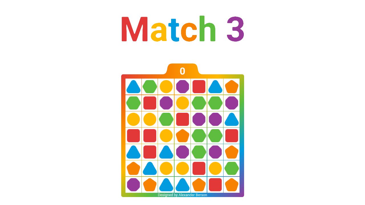 Match 3 running on PLAY (desktop)