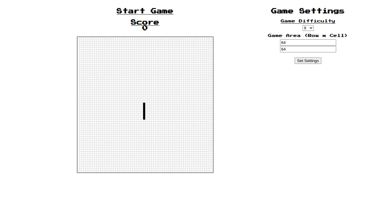 Snake Game! running on PLAY (desktop)