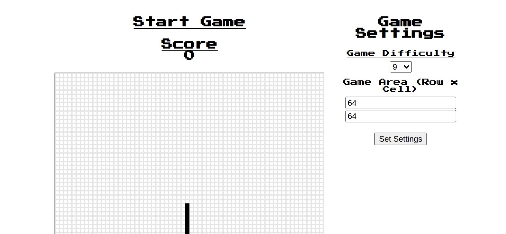 Snake Game! running on PLAY (phone)