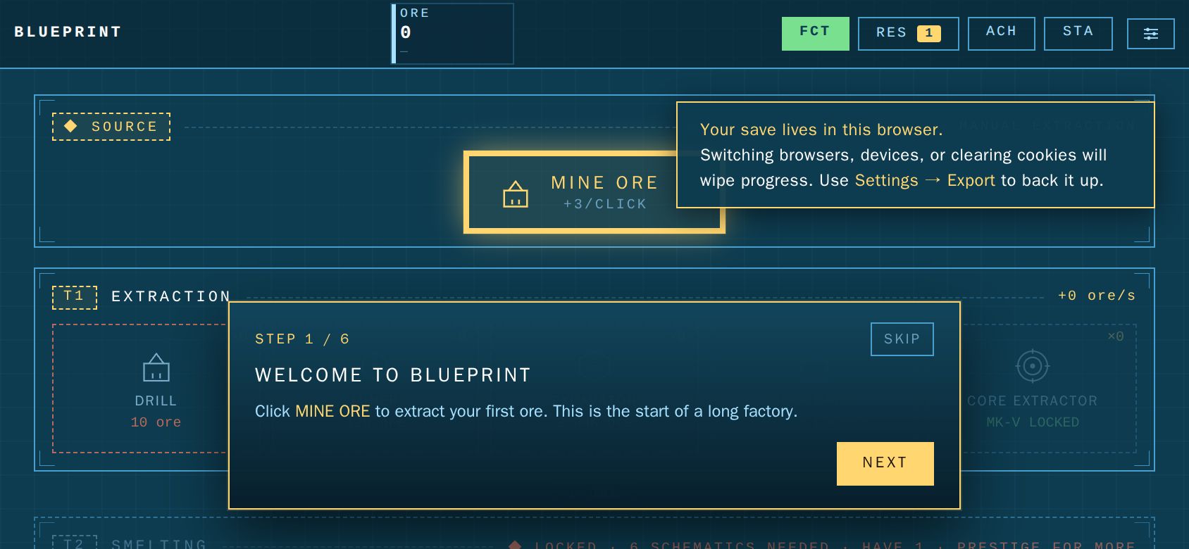 Blueprint running on PLAY (phone)
