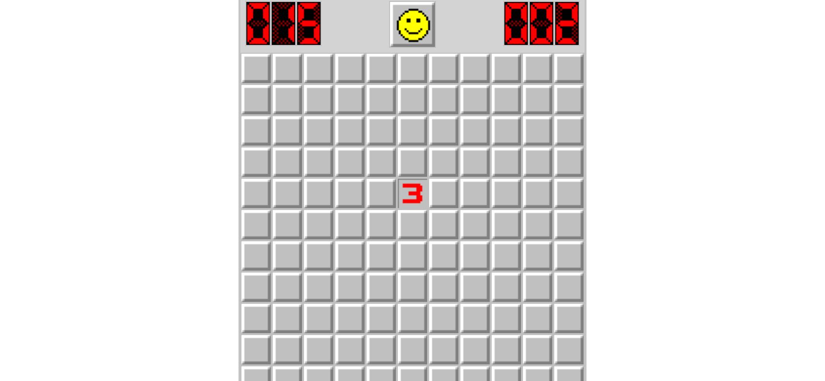 Minesweeper by Sergio Soriano running on PLAY (phone)