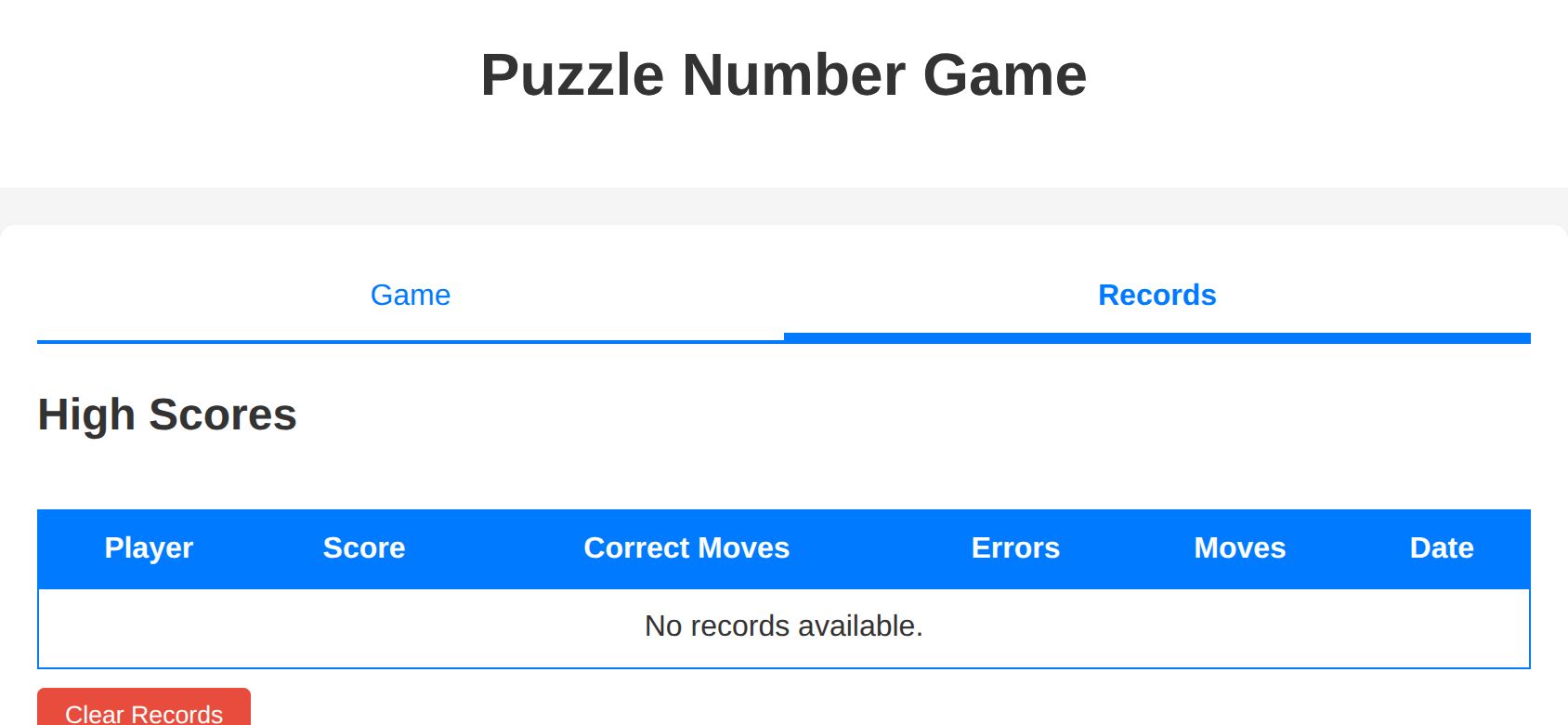 Puzzle Numbers running on PLAY (phone)