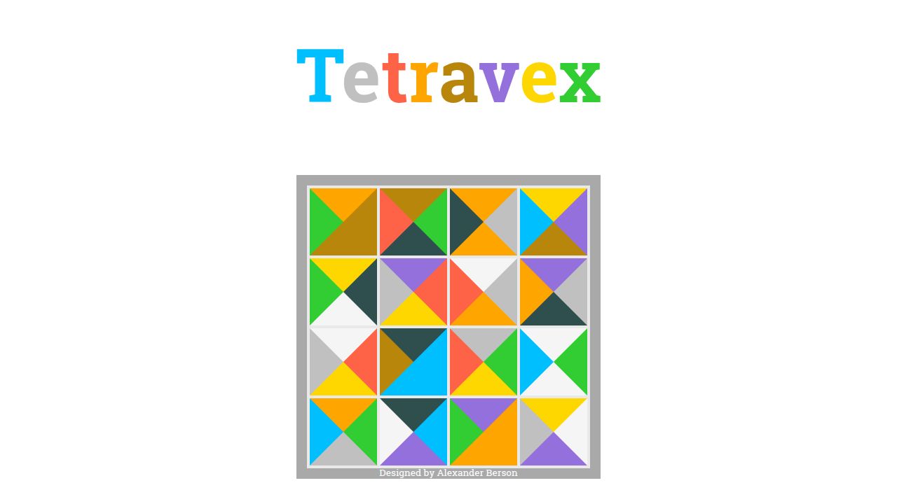 Tetravex running on PLAY (desktop)