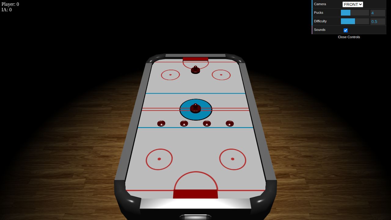 Air Hockey WebGL running on PLAY (desktop)