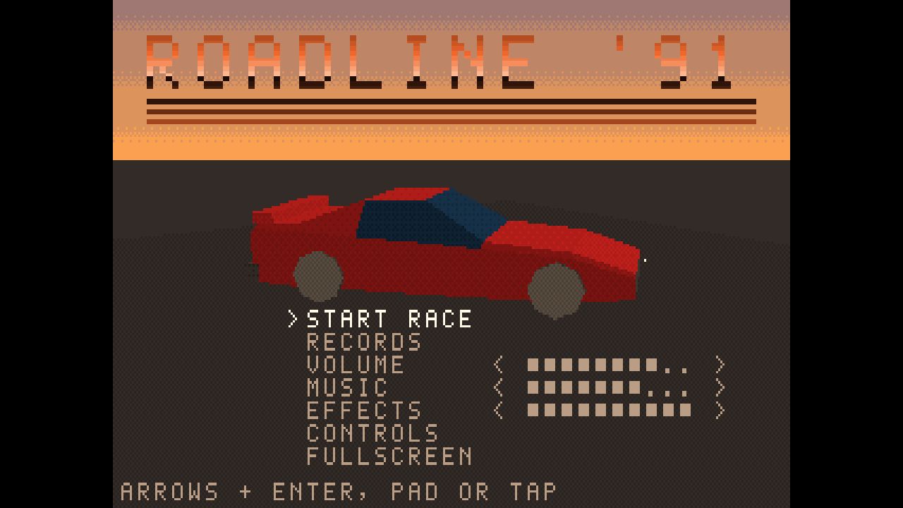 ROADLINE '91 running on PLAY (desktop)