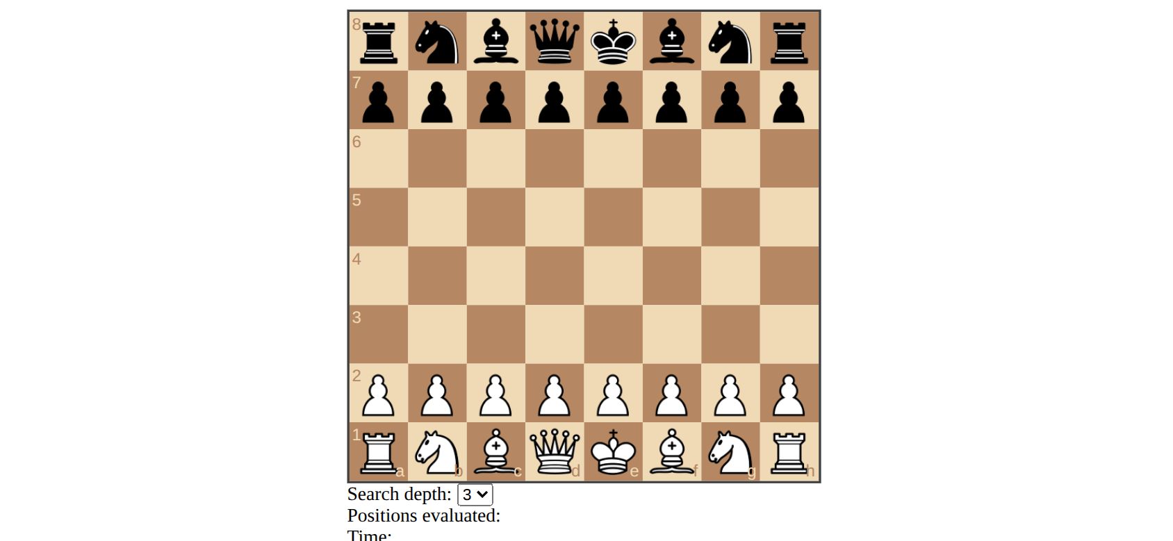 Simple Chess AI running on PLAY (phone)