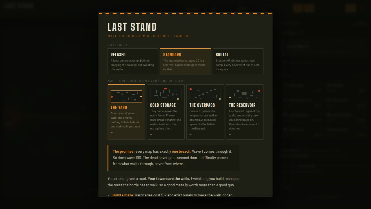 Last Stand: Maze Defense running on PLAY (desktop)