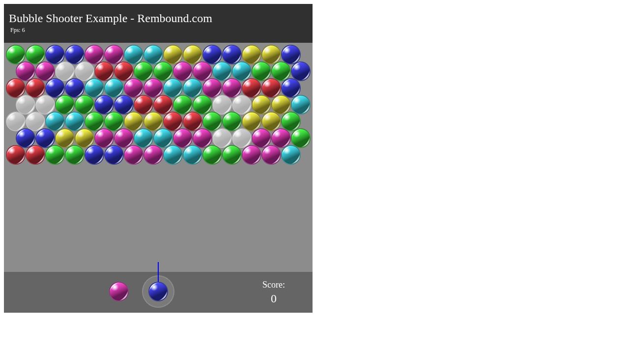 Bubble Shooter running on PLAY (desktop)