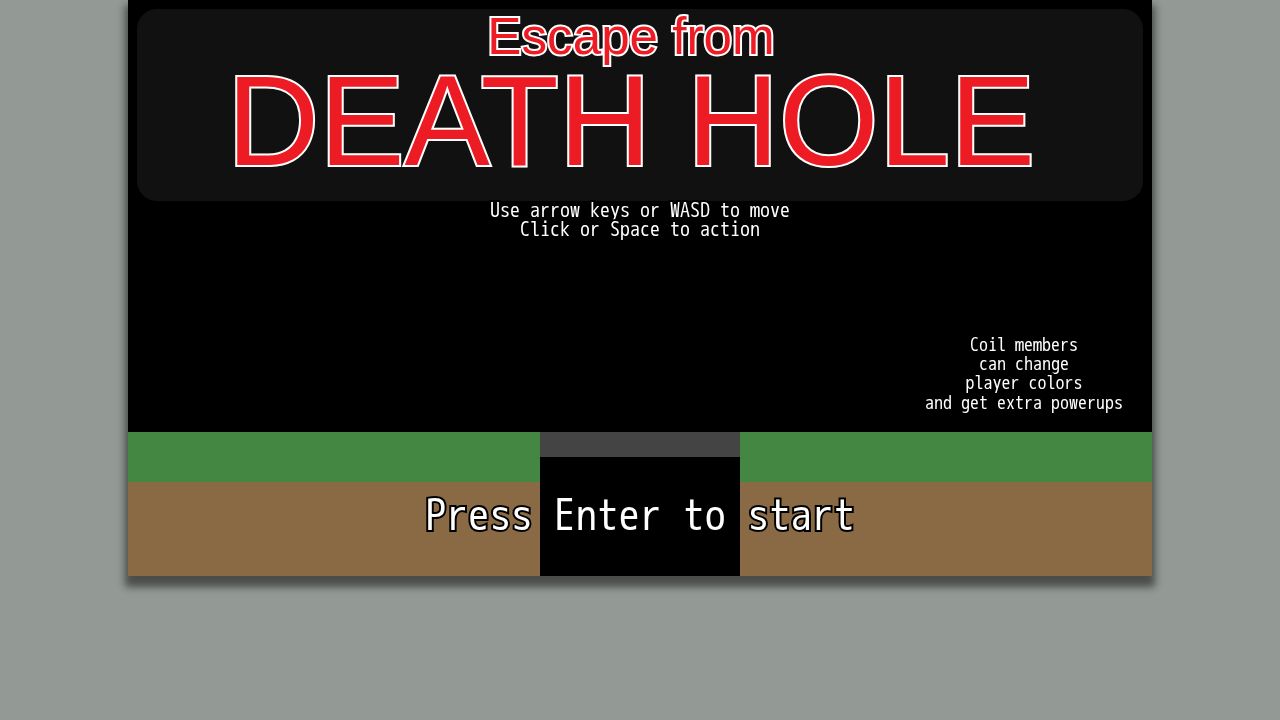 Escape from Death Hole running on PLAY (desktop)