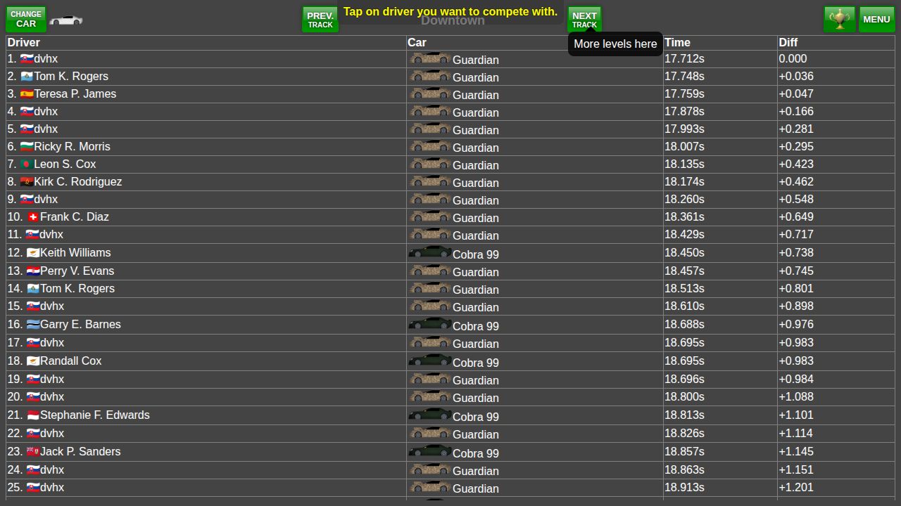 Ghost Car Challenge running on PLAY (desktop)