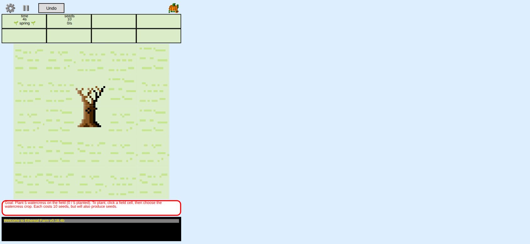 Ethereal Farm running on PLAY (phone)