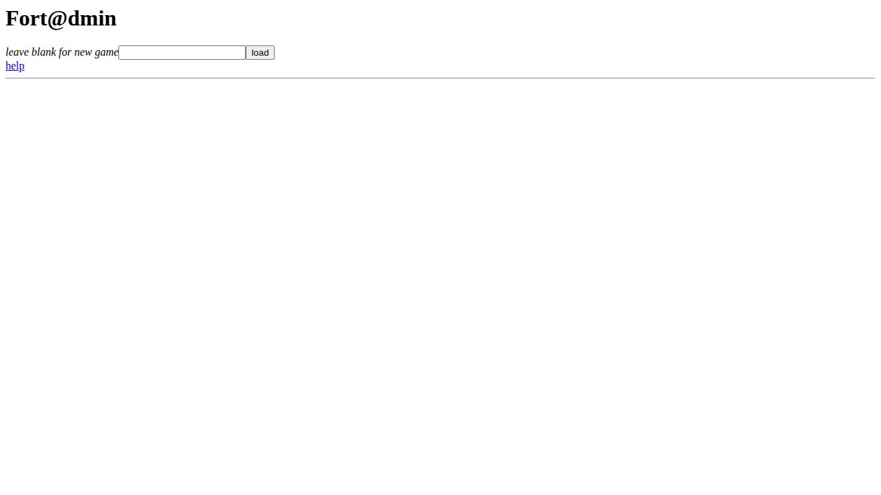 Fort@dmin running on PLAY (desktop)