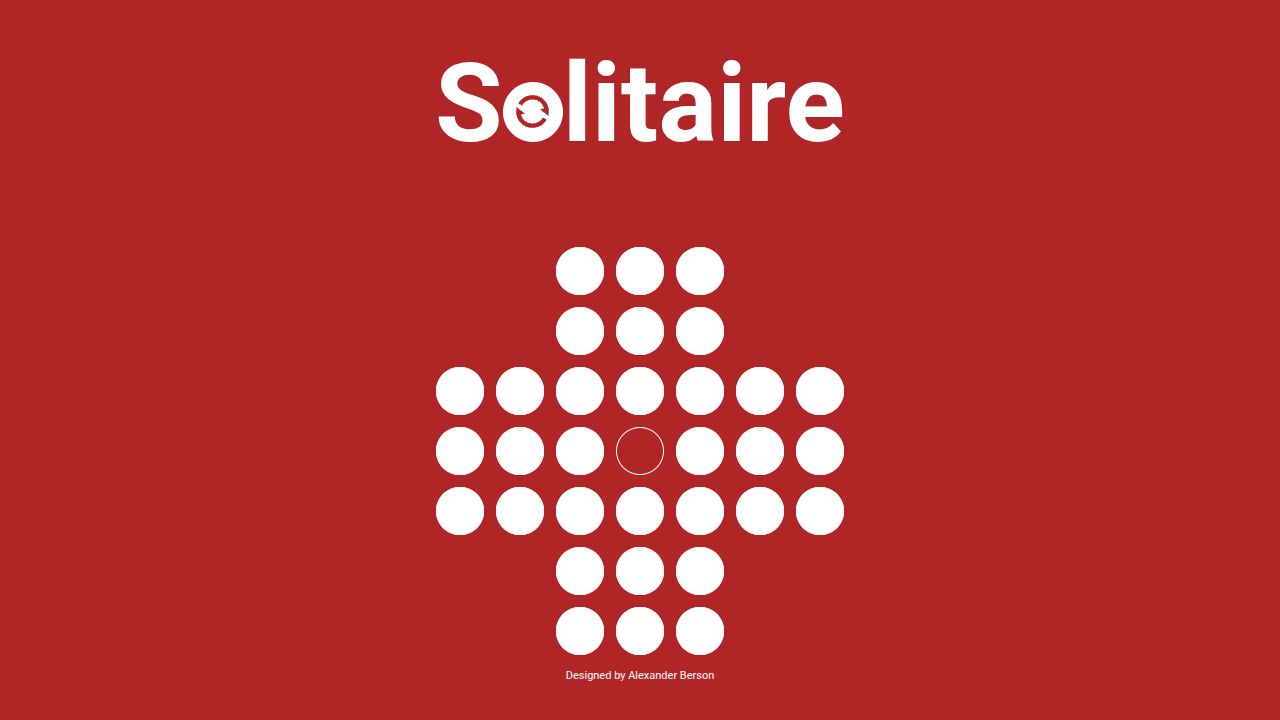 Peg Solitaire running on PLAY (desktop)