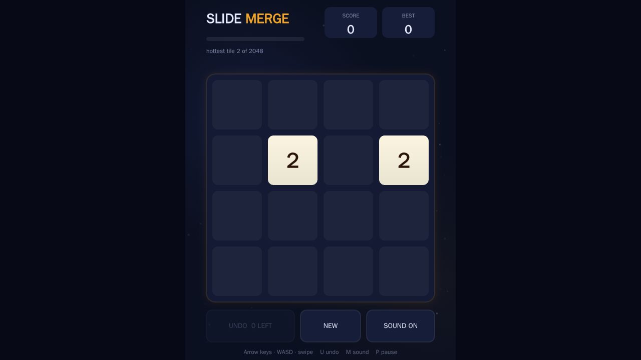 Slide Merge running on PLAY (desktop)