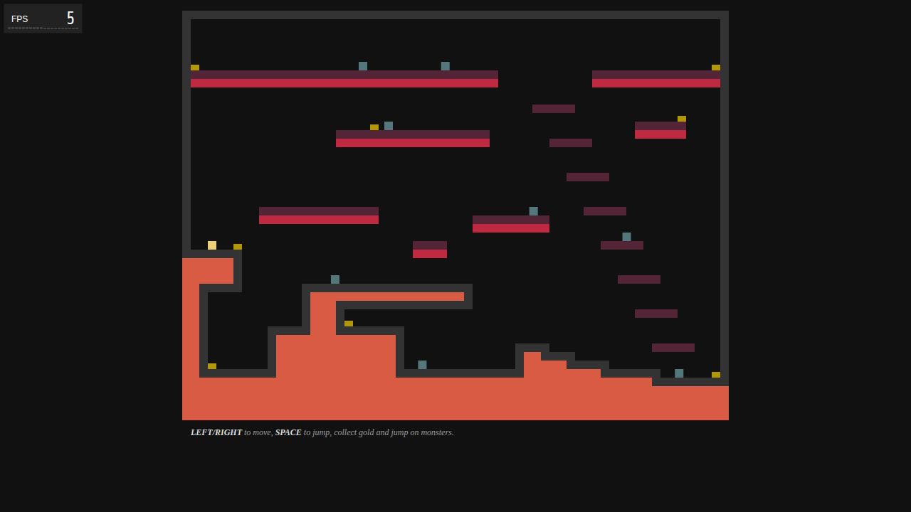 Tiny Platformer running on PLAY (desktop)