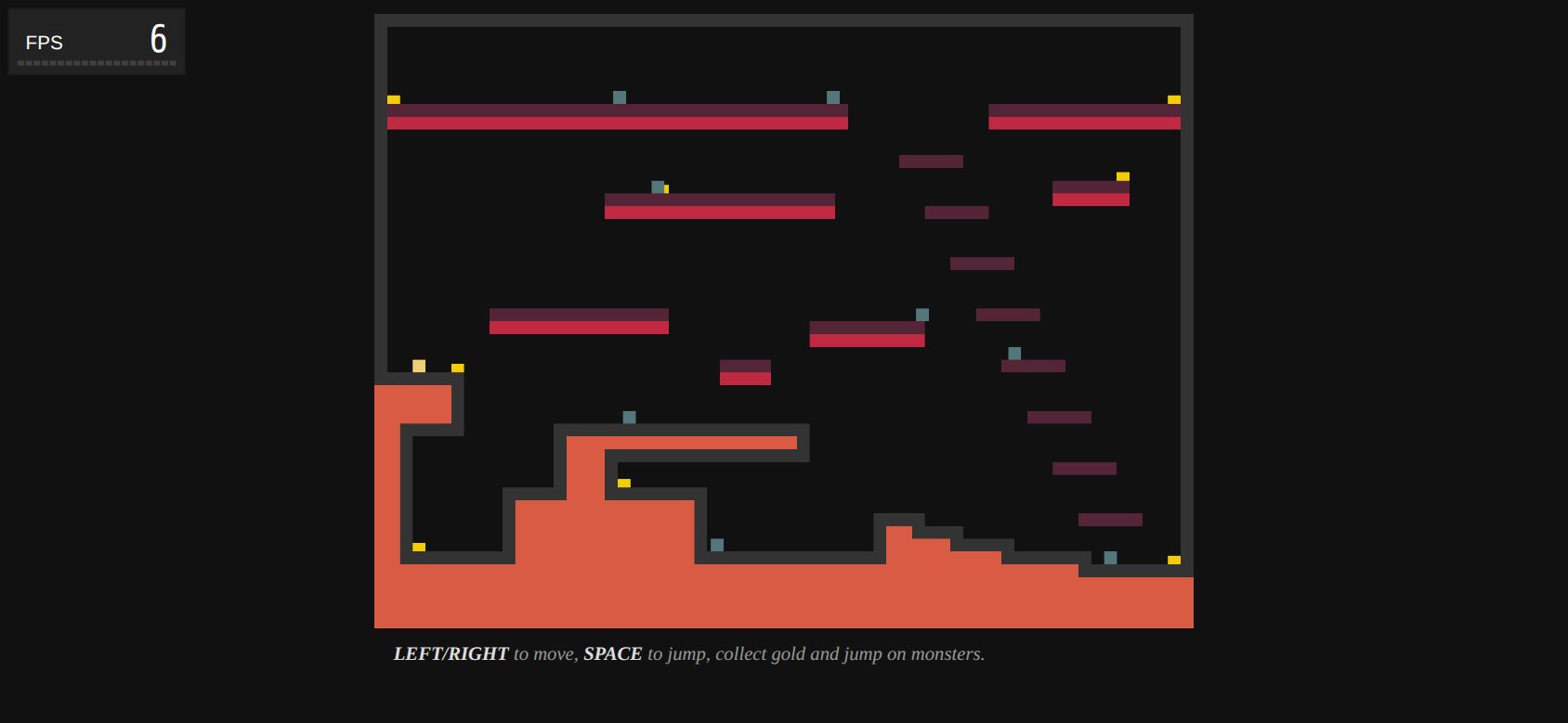 Tiny Platformer running on PLAY (phone)