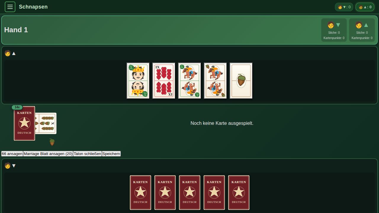 Schnapsen running on PLAY (desktop)