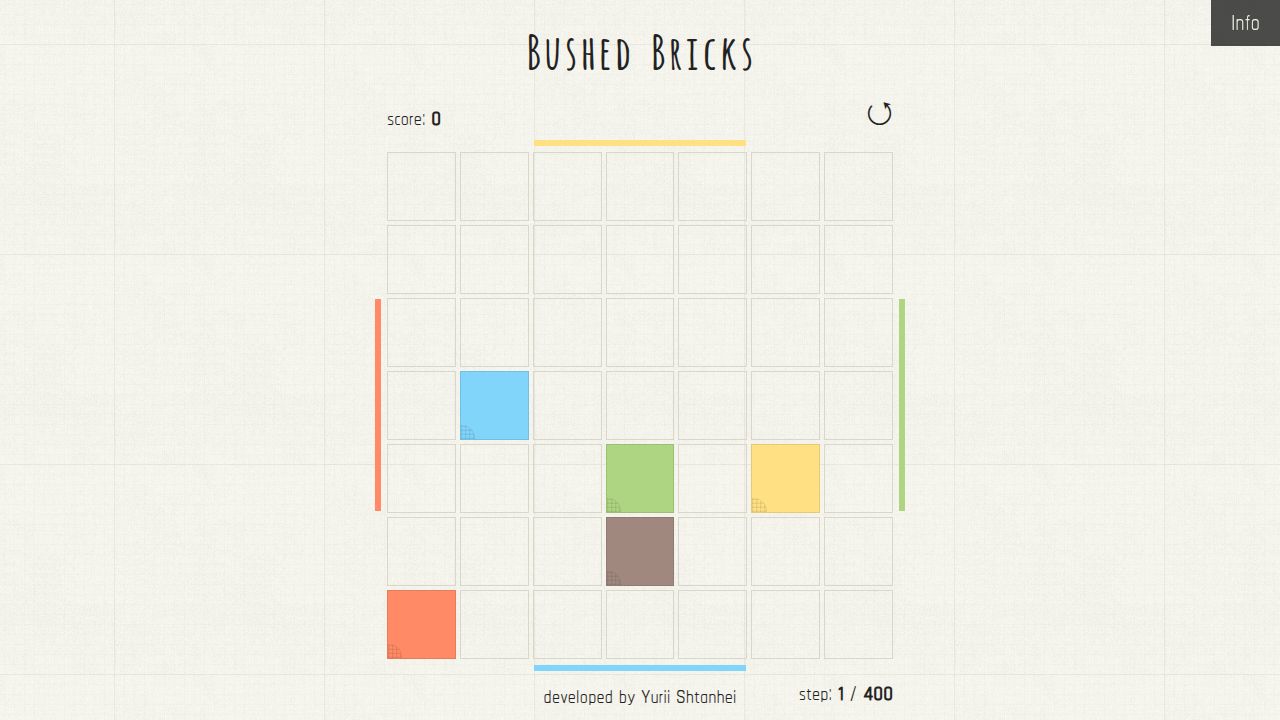 Bushed Bricks running on PLAY (desktop)