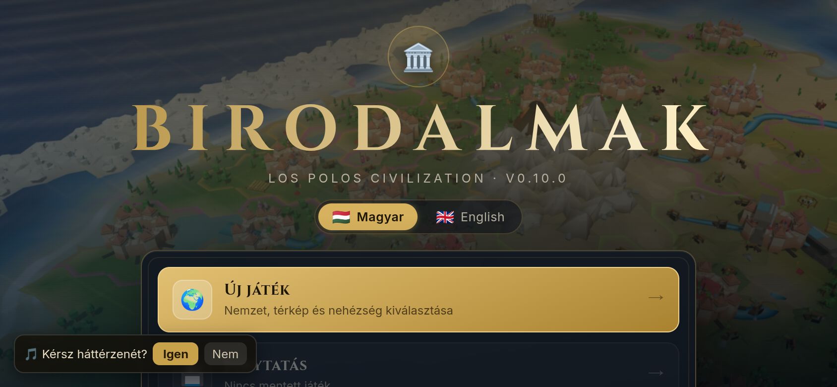 Empires (Birodalmak) running on PLAY (phone)