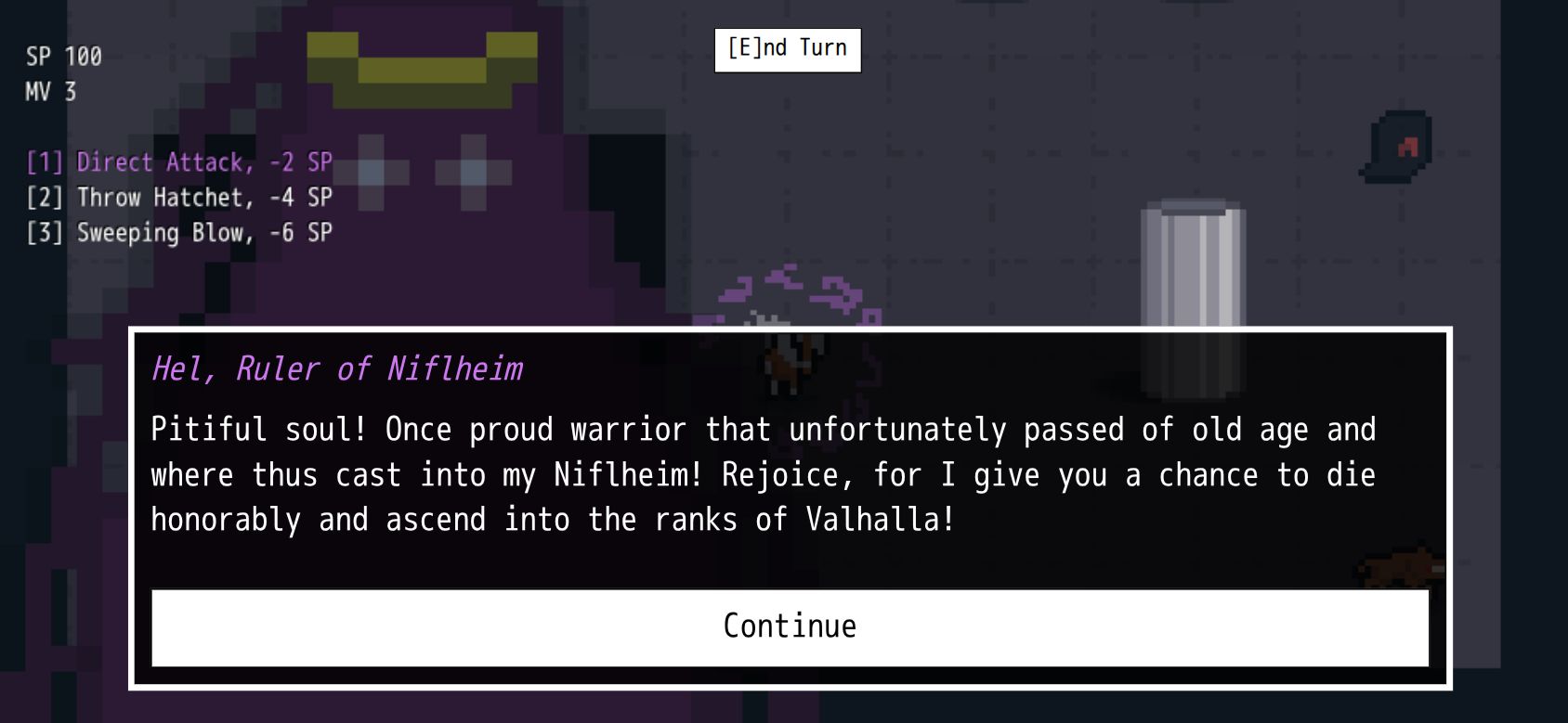 Hel's Trial running on PLAY (phone)