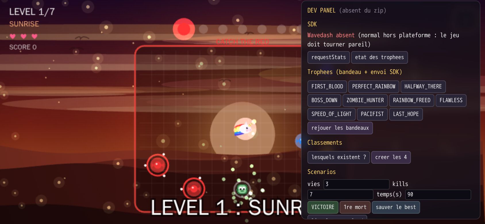Unirush running on PLAY (phone)