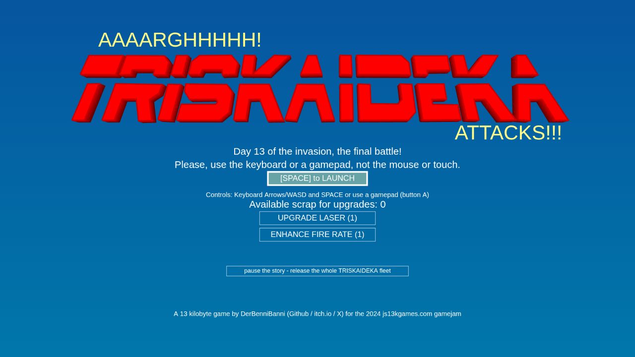 The Triskaideka Are Here! running on PLAY (desktop)