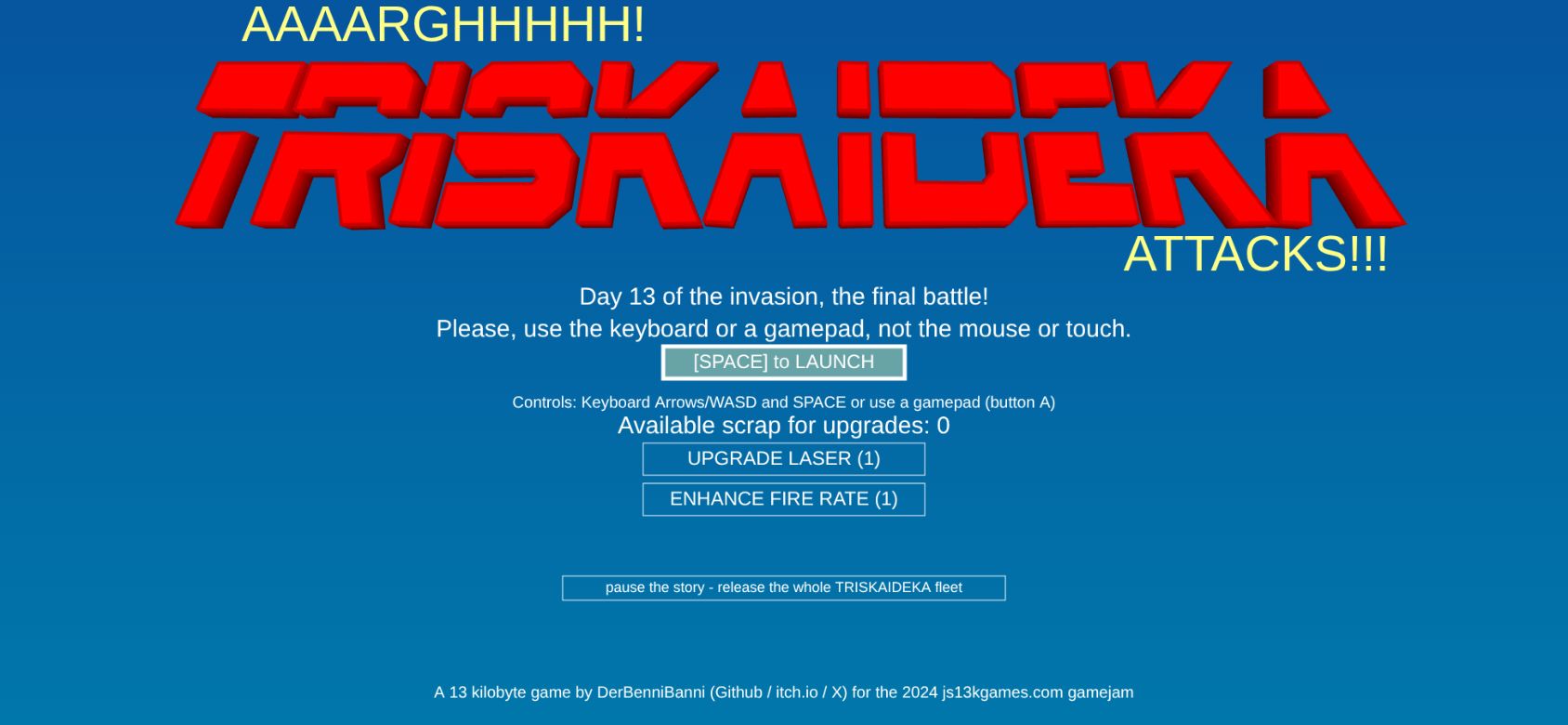 The Triskaideka Are Here! running on PLAY (phone)
