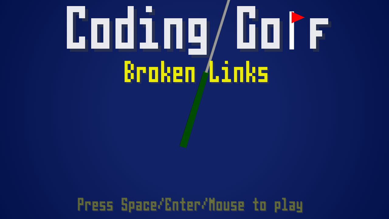 Coding Golf - Broken Links running on PLAY (desktop)