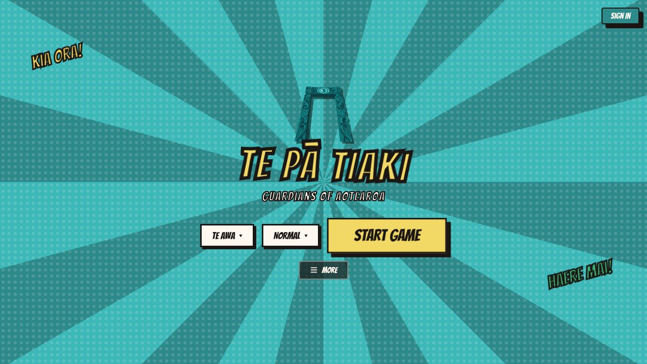 Te Pa Tiaki: Guardians of Aotearoa running on PLAY (desktop)
