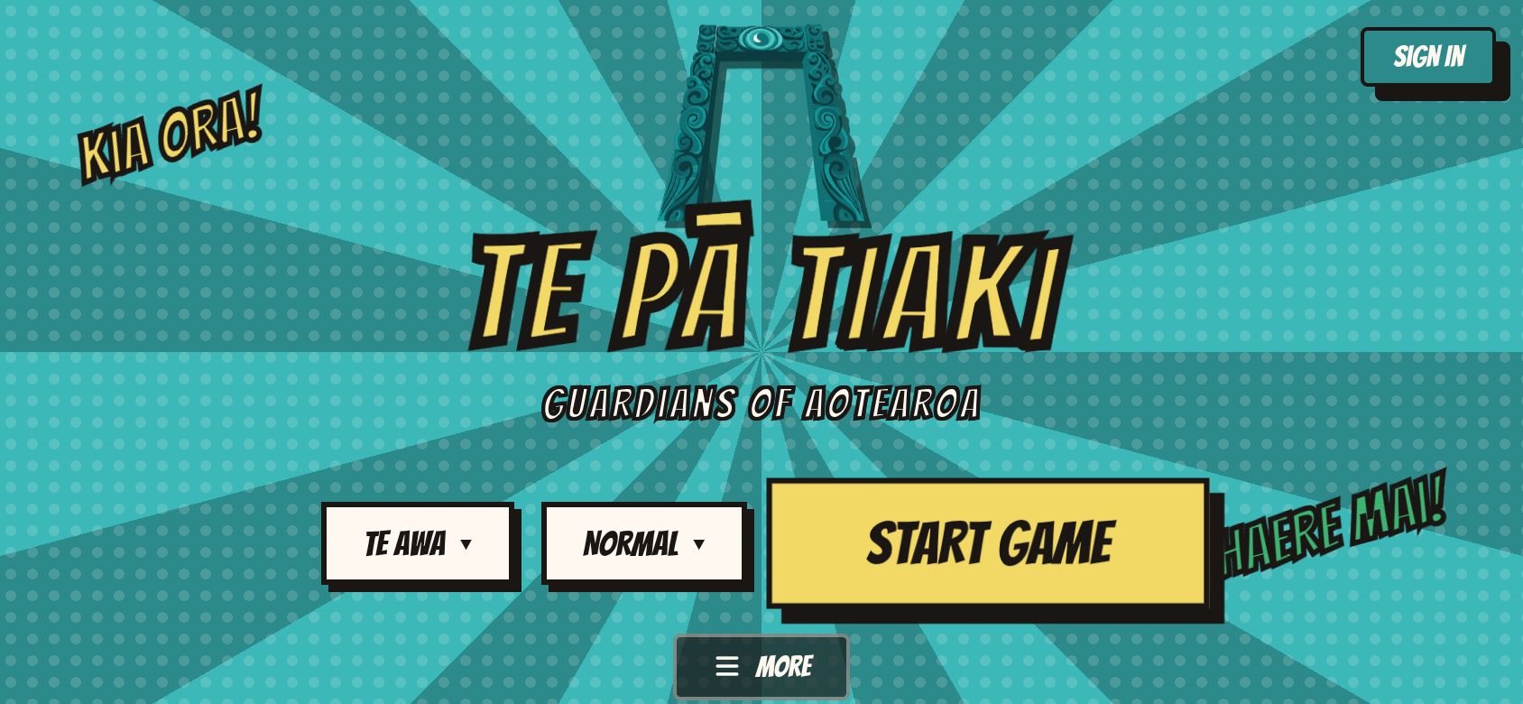 Te Pa Tiaki: Guardians of Aotearoa running on PLAY (phone)