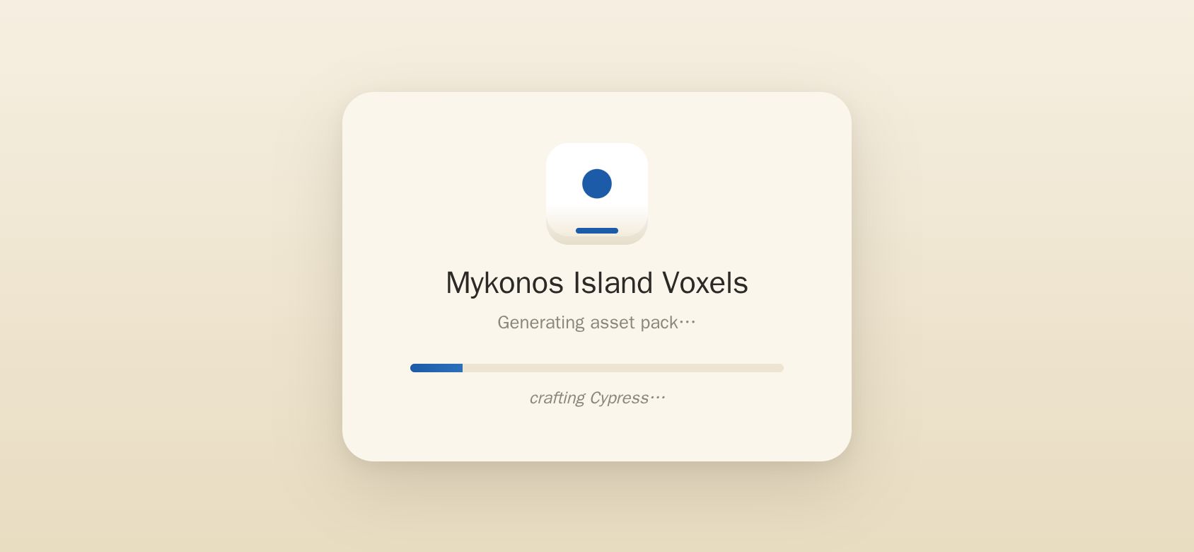 Mykonos Island Voxels running on PLAY (phone)