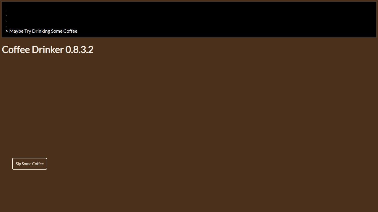 Coffee Drinker running on PLAY (desktop)